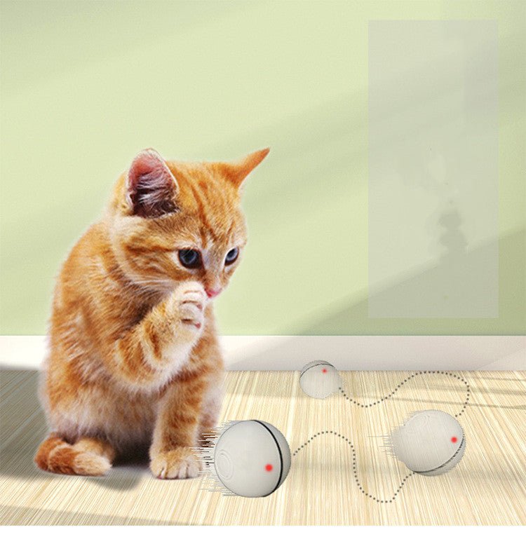 Electric Smart LED Laser USB Rolling Flashing Cat Ball Toy - #amazingpetmarket#