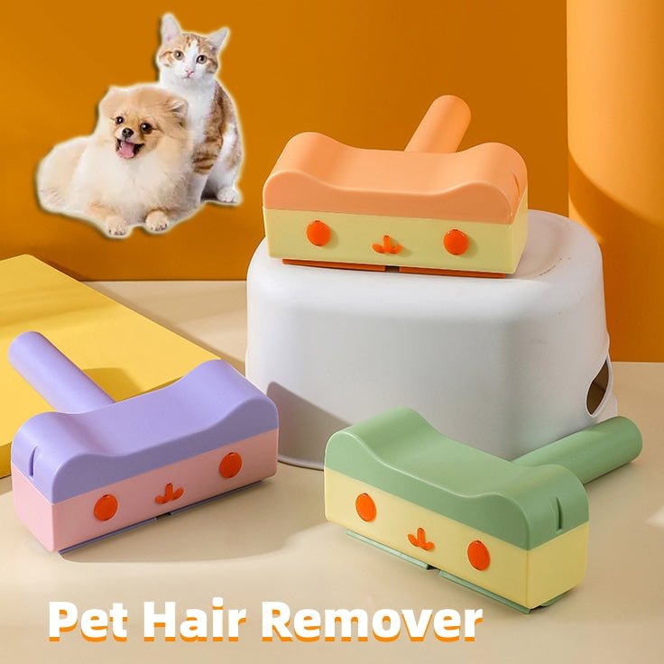 New Pet Hair Roller Remover Lint Brush 2-Way Dog Cat Comb Tool Convenient Cleaning Dog Cat Fur Brush Base Home Furniture Sofa - #amazingpetmarket#