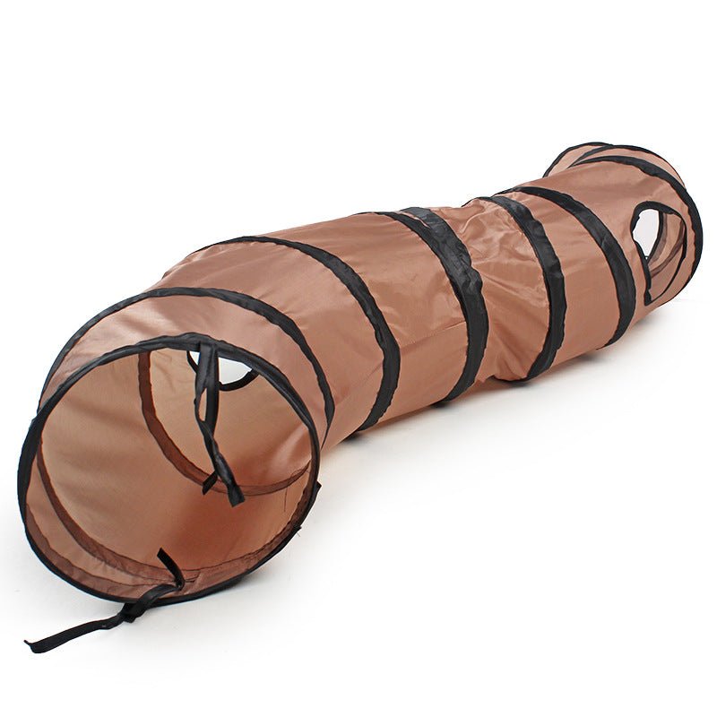 Pet Cat Bending S-shaped Collapsible Tunnel Toys - #amazingpetmarket#