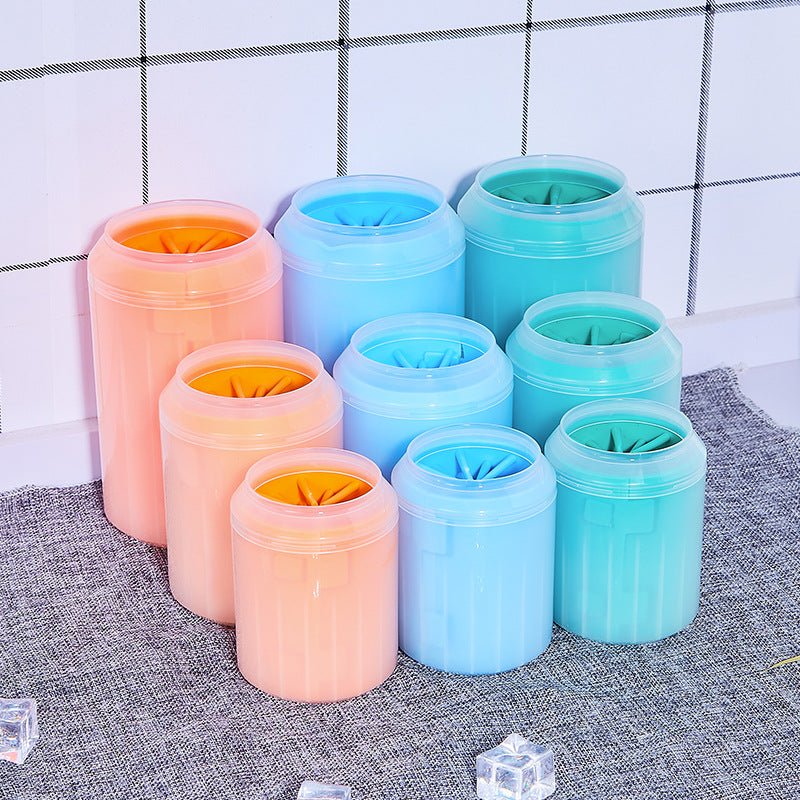 Pet Paw Cleaner Cleaning Kit Cup Soft Brush Can - #amazingpetmarket#