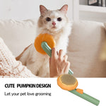 Pet Pumpkin Brush, Pet Grooming Self Cleaning Slicker Brush For Dogs Cats Puppy Rabbit, Cat Brush Grooming Gently Removes Loose Undercoat, Mats Tangled Hair Slicker Brush - #amazingpetmarket#