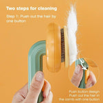 Pet Pumpkin Brush, Pet Grooming Self Cleaning Slicker Brush For Dogs Cats Puppy Rabbit, Cat Brush Grooming Gently Removes Loose Undercoat, Mats Tangled Hair Slicker Brush - #amazingpetmarket#
