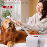 VacLife Pet Hair Vacuum For Shedding Grooming With Dog Clipper - Multipurpose Dog Grooming Kit With Brushes And Other Grooming Tools For Dogs And Cats - Low-Noise - White And Red - #amazingpetmarket#
