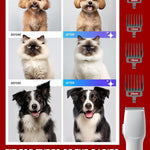 VacLife Pet Hair Vacuum For Shedding Grooming With Dog Clipper - Multipurpose Dog Grooming Kit With Brushes And Other Grooming Tools For Dogs And Cats - Low-Noise - White And Red - #amazingpetmarket#
